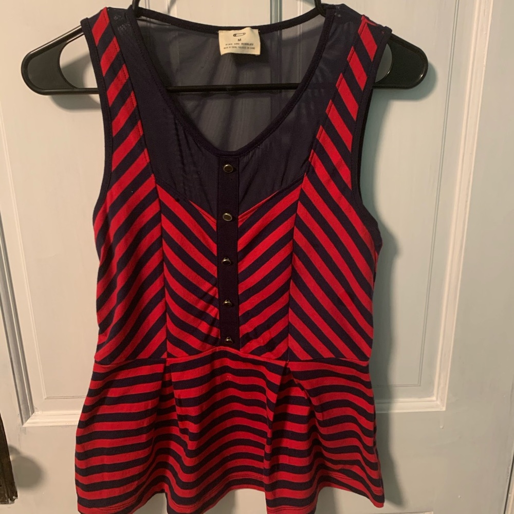Urban Outfitters pins and Needles Peplum Top, M